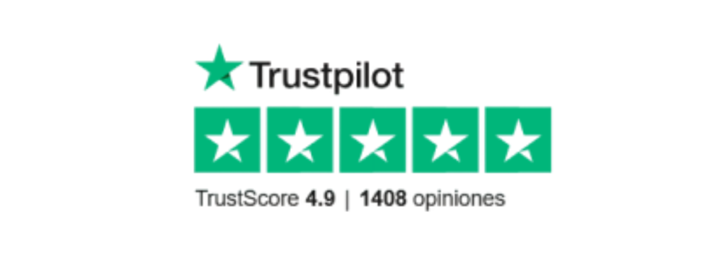 Valoración de clientes en Trustpilot