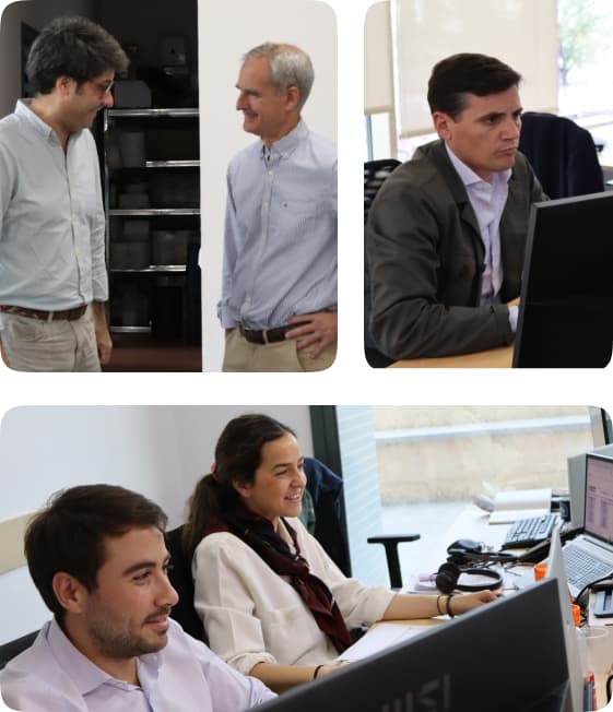 Asesores de Soluciona Mi Deuda trabajando en oficinas en la sección de Ley de Segunda Oportunidad